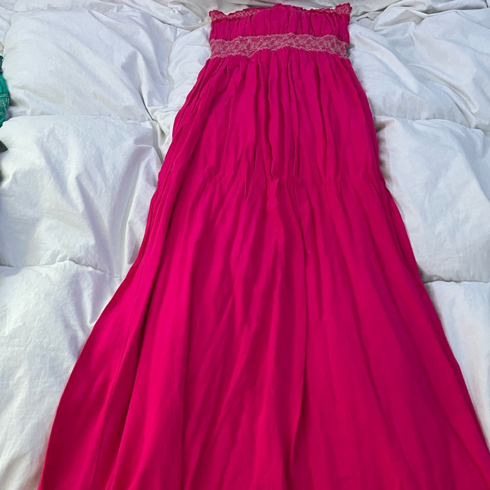 Womens strapless maxi dress